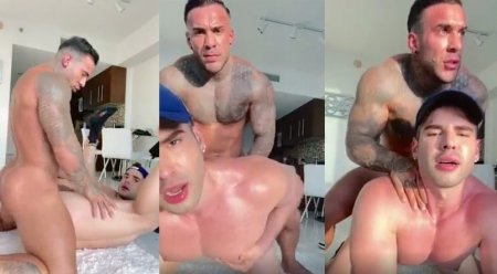Imanol Brown and Jozea Flores jerking and cum