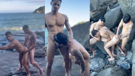 Threesome in beach – Yuri, Bruno